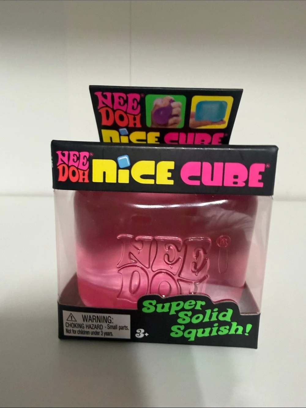 New In Box Nee Doh Nice Cube Pink Squishy Toy
